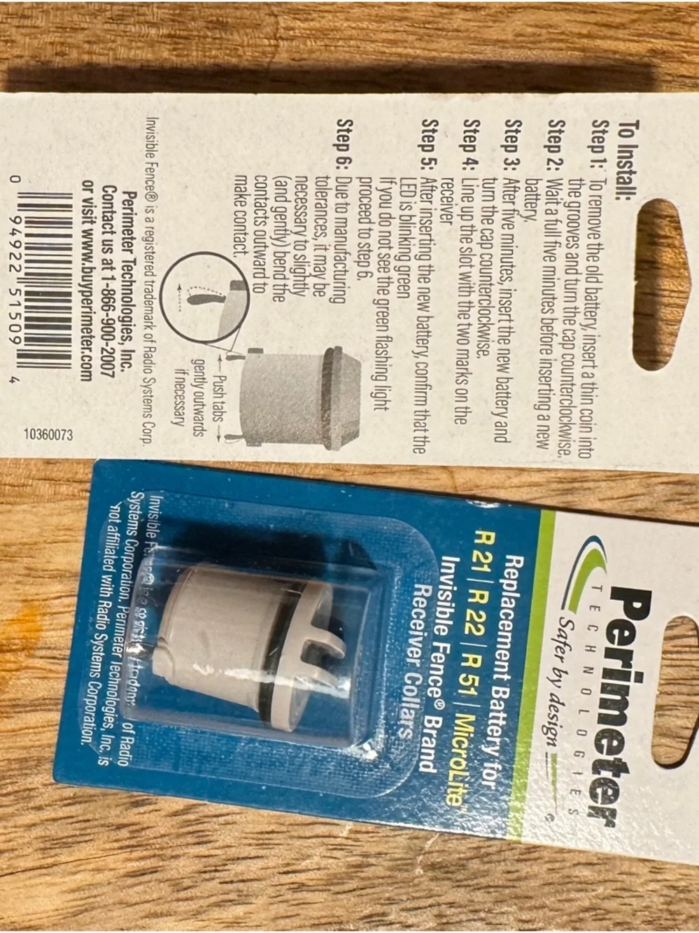 Replacement Receiver Battery - White
